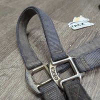 Thick Nylon Halter *gc/fair, dirty, threads, hair, faded, stains, snags, rubs, edges & holes: frays
