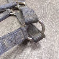 Thick Nylon Halter *gc/fair, dirty, threads, hair, faded, stains, snags, rubs, edges & holes: frays
