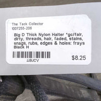 Thick Nylon Halter *gc/fair, dirty, threads, hair, faded, stains, snags, rubs, edges & holes: frays
