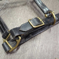 Leather Halter, snap, adj *vgc/xc, dirty, film, rubs, v.stiff
