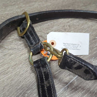 Leather Halter, snap, adj *vgc/xc, dirty, film, rubs, v.stiff
