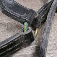 Leather Halter, snap, adj *vgc/xc, dirty, film, rubs, v.stiff
