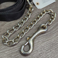 Soft Flat Nylon Lead Rope, 31" Nose Chain *vgc/gc, mnr dirt, rust, rubs, stains & frays
