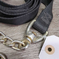 Soft Flat Nylon Lead Rope, 31" Nose Chain *vgc/gc, mnr dirt, rust, rubs, stains & frays
