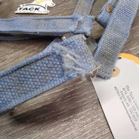 Stiff Nylon Halter, Slip Nose, spring snap *fair, crusty, stiff, faded, v.hairy, frays, rust, threads, older
