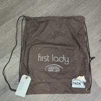 Cotton Helmet Backpack Bag, drawstring *vgc, clean, faded, rubs

