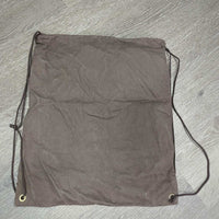 Cotton Helmet Backpack Bag, drawstring *vgc, clean, faded, rubs

