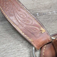 Tooled BreastCollar *fair, dirty, NO Conway, MISSING Strap, stains, dry, binder twine, rusty, cracking
