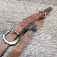 Tooled BreastCollar *fair, dirty, NO Conway, MISSING Strap, stains, dry, binder twine, rusty, cracking
