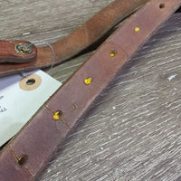 Western Leather Strap *fair, v.stiff, cracked, dry, x.holes, faded
