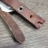 Western Leather Strap *fair, v.stiff, cracked, dry, x.holes, faded
