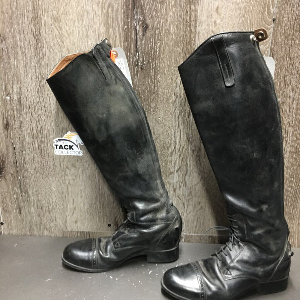 Pr Field boots, zips *gc, dirt, rubs, marks, older, replaced zip