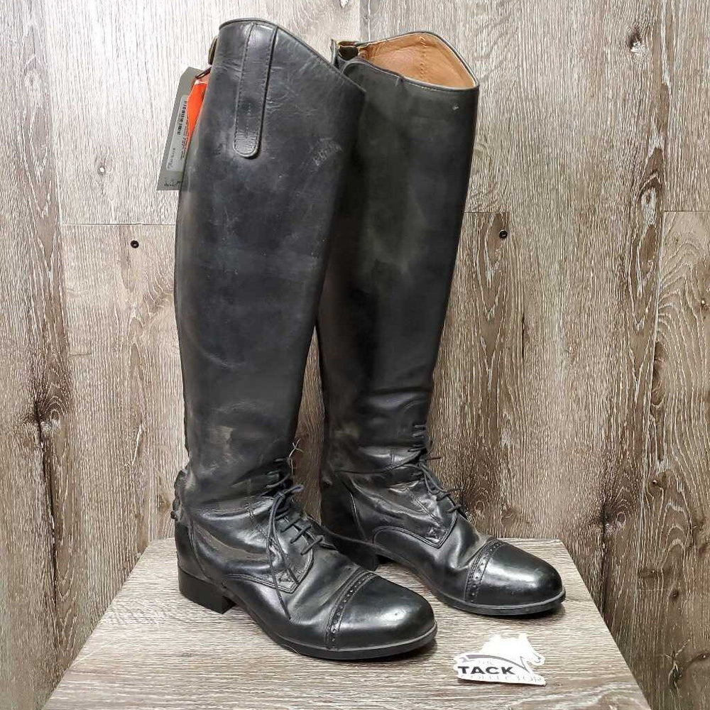 Pr Field boots, zips *gc, dirt, rubs, marks, older, replaced zip