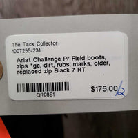 Pr Field boots, zips *gc, dirt, rubs, marks, older, replaced zip
