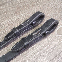 Plain Curb Reins, Sliding Keeper *vgc, clean, mnr edge scrapes
