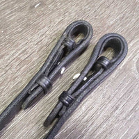 Plain Curb Reins, Sliding Keeper *vgc, clean, mnr edge scrapes
