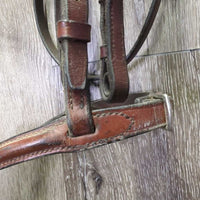 Rsd Bridle *gc, dirty, stiff, rubs, gunk, creases, scraped edges, stains, dry, dents
