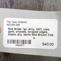 Rsd Bridle *gc, dirty, stiff, rubs, gunk, creases, scraped edges, stains, dry, dents
