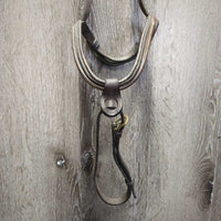 Rsd/Padded Noseband, Dy'on Flash Strap, Slide on Attachment *gc, clean, rubs, creases, faded, stiff, bent, dry, scrapes
