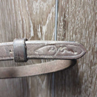 Rsd/Padded Noseband, Dy'on Flash Strap, Slide on Attachment *gc, clean, rubs, creases, faded, stiff, bent, dry, scrapes
