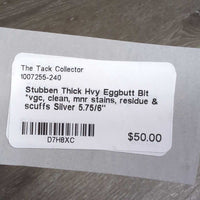 Thick Hvy Eggbutt Bit *vgc, clean, mnr stains, residue & scuffs
