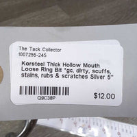 Thick Hollow Mouth Loose Ring Bit *gc, dirty, scuffs, stains, rubs & scratches
