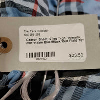 Cotton Sheet, 2 leg *vgc, threads, mnr stains
