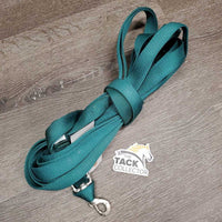 Soft Nylon Web Lunge Line, loop handle, removeable snap end *vgc/gc, stains, clean, rubs, faded
