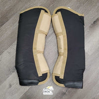 Tall Front & Hind Shipping Boots *vgc, clean & mnr dirt/pooey, stains, rubs, hair & slice
