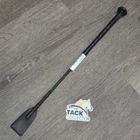 Riding Crop - Whip, Leather Handle, cap end *gc/fair, loose cap end, rubs, frays, snags, stains, v.creased & dented flapper
