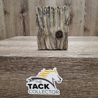 Decorative "Barn Wood" Candle Holder, Horseshoe *vgc, mnr dirt, ink? & stains inside
