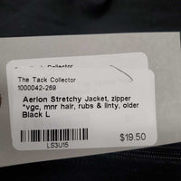 Stretchy Jacket, zipper *vgc, mnr hair, rubs & linty, older
