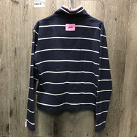 LS Hvy Shirt, 1/2 Zip up "Equi Products" *vgc, hairy, dirty?stained collar, older