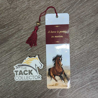 Horse & Ruler Bookmark, Tassel *vgc, scratches
