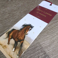 Horse & Ruler Bookmark, Tassel *vgc, scratches
