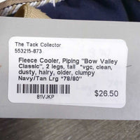 Fleece Cooler, Piping "Bow Valley Classic", 2 legs, tail *vgc, clean, dusty, hairy, older, clumpy
