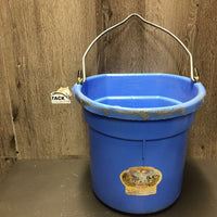 Flat Back Bucket, handle *vgc, chews, scuffs, dirt, sticky handle, bent/pulled
