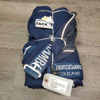 Cotton Stable Sheet, "Linde Equestrian", tail *vgc, mnr hair, dirt, repairs, rubs, faded
