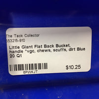 Flat Back Bucket, handle *vgc, chews, scuffs, dirt