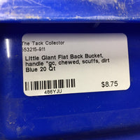Flat Back Bucket, handle *gc, chewed, scuffs, dirt