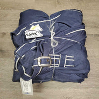 Fleece Lined Rain Sheet, 2 legs, tail *vgc, clean, wpf, hairy, pilly, mnr rubs, frayed/torn gusset, faded, rust, snags