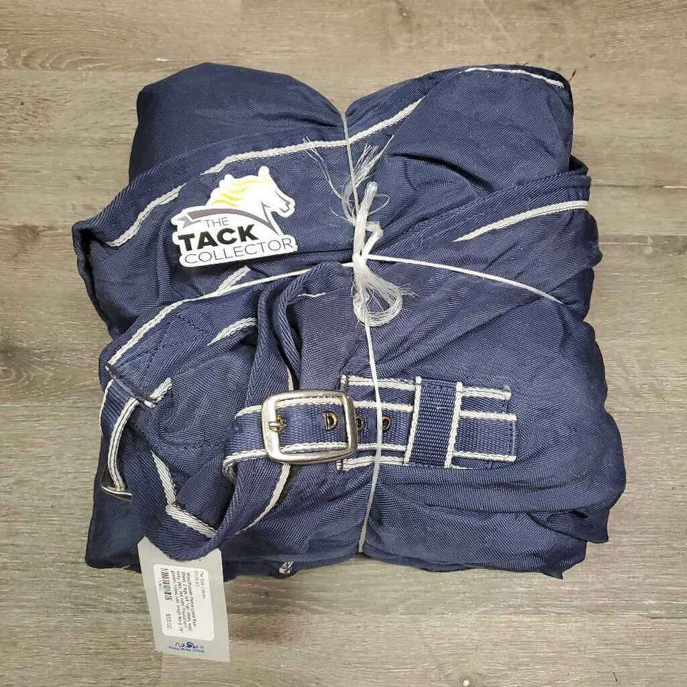 Fleece Lined Rain Sheet, 2 legs, tail *vgc, clean, wpf, hairy, pilly, mnr rubs, frayed/torn gusset, faded, rust, snags