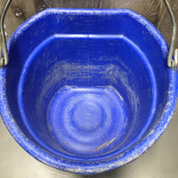 Flat Back Bucket, handle *gc, chewed, scuffs, dirt