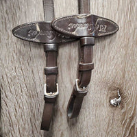 Padded Anatomical Bridle, Rubber Reins *vgc/gc, clean, mnr residue/film, v.loose keepers, No Brow, peeled rubber
