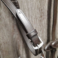 Padded Anatomical Bridle, Rubber Reins *vgc/gc, clean, mnr residue/film, v.loose keepers, No Brow, peeled rubber
