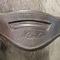 Padded Anatomical Bridle, Rubber Reins *vgc/gc, clean, mnr residue/film, v.loose keepers, No Brow, peeled rubber
