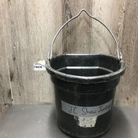 Flat Back Bucket, handle *gc, dirty/dusty, scuffed, chewed, pulled/bent, tape
