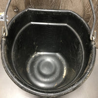Flat Back Bucket, handle *gc, dirty/dusty, scuffed, chewed, pulled/bent, tape
