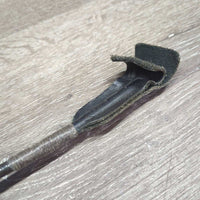 Hvy Thick Riding Crop - Whip, Rubber Handle *gc, v.bent, folded flapper
