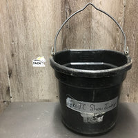 Flat Back Bucket, handle *vgc, dirt, scuffed, chews, tape